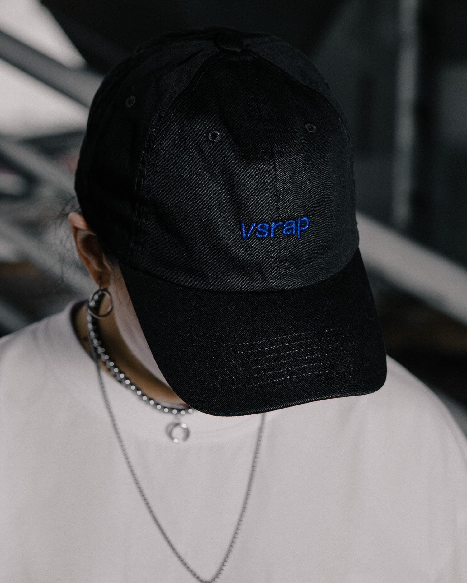 Кепка "VSRAP" black / blue logo