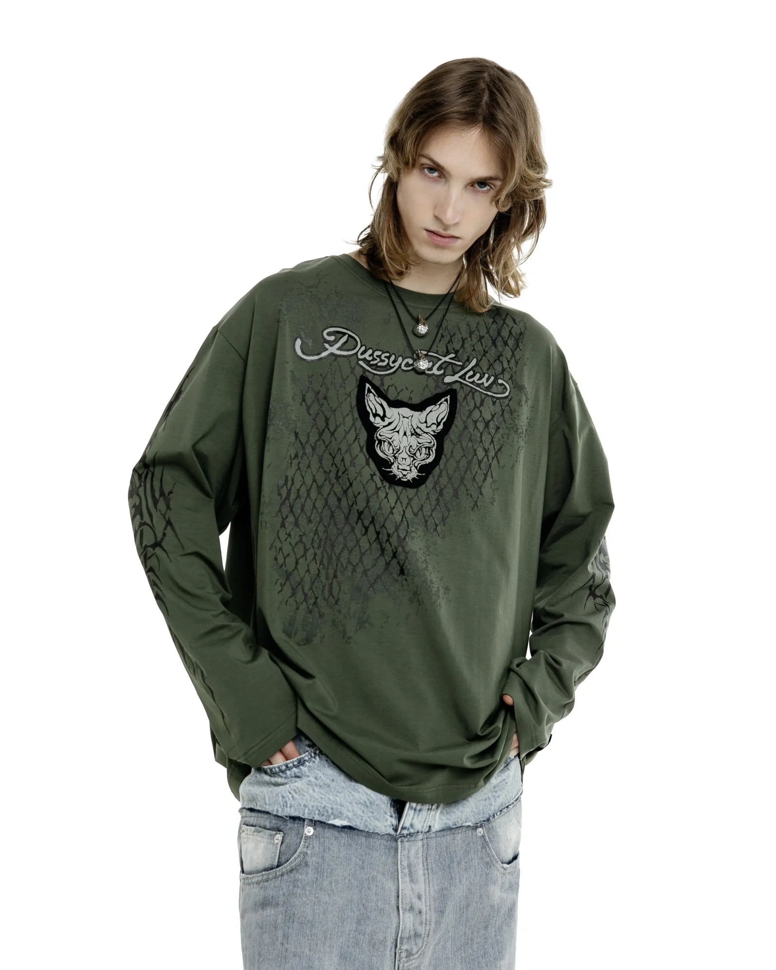 Лонгслив Pussycat Luv green